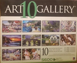 Art Gallery Jigsaw Puzzles Set Of 10 Puzzles 5600 pieces New Sealed  - Picture 1 of 4