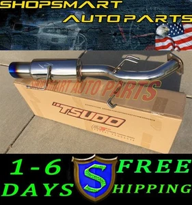 TSUDO AXLE BACK EXHAUST BURN TIP FOR 2012 DE ES GT SE MITSUBISHI LANCER FWD - Picture 1 of 1