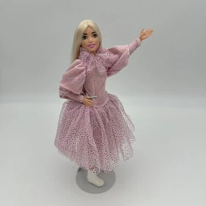 I’m Poppy Doll - Pink Puffy Sleeve Sparkle Tulle Dress from Poppy.Computer Tour - Picture 1 of 23
