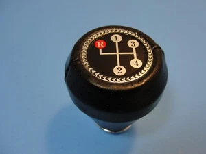 Vintage MR GASKET #9621 Black Leather Shifter Ball Knob Hot Rod Rat Rod Gasser - Picture 1 of 3