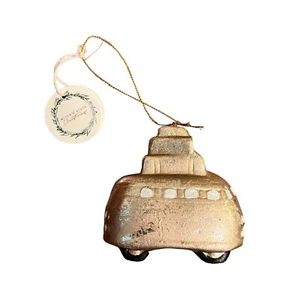 Alter'D State Christmas Ornament Bus Van packages Ceramic paint and gild - Picture 1 of 5