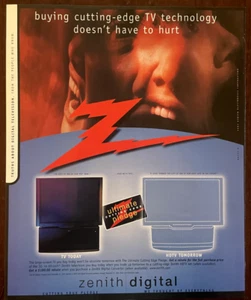 1997 ZENITH Digital TV Vintage Print AD Cutting Edge Pledge Rebate HDTV Tomorrow - Picture 1 of 1