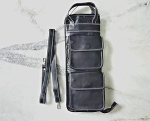 Drum Stick Bag Leather Drumstick Case Percussion Drummer Gift with strap BLACK - Picture 1 of 9