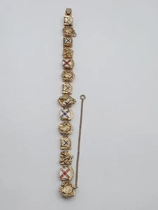 Vintage TO THE LAST MAN goldfarbenes Militär Bettelarmband, 7" - Bild 1 von 14