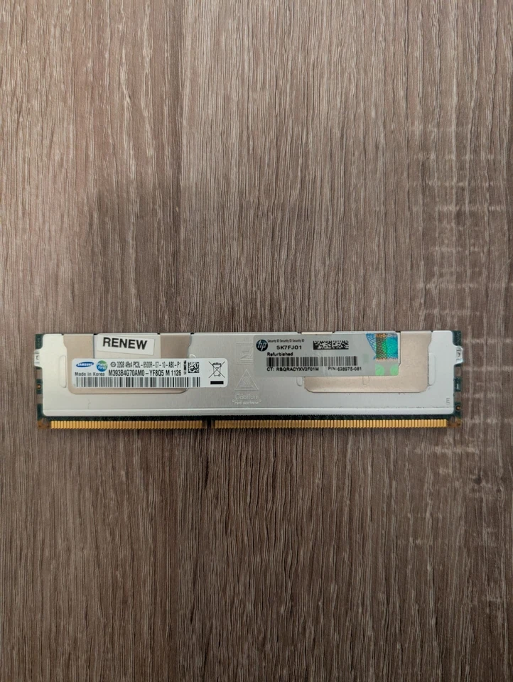 Samsung 32GB 4Rx4 DDR3 ECC Server Memory RAM M393B4G70AM0-YF8Q5 M 1126 - Image 1 of 1