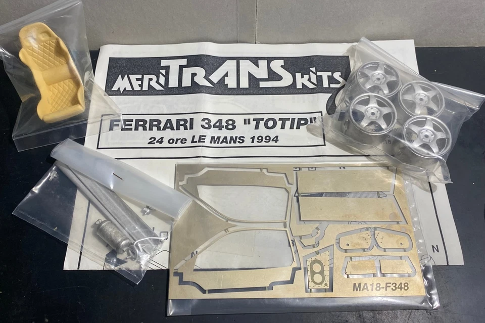 MERI KITS 1/18 TRANSKIT (1) Ref: MA1801 FERRARI 348 TOTIP LE MANS 1994 x BURAGO - Immagine 1 di 4