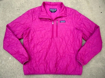 Patagonia Nano Puff 1/2 zip pullover Jacket Women's Sz M Magenta - Image 1 of 4