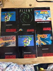 6 super nintendo instruction booklets - Picture 1 of 1
