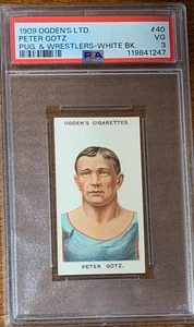 1909 Ogdens Ltd Pugilists & Wrestlers #40 Peter Gotz Wrestler PSA 3 Very Low Pop - Picture 1 of 2