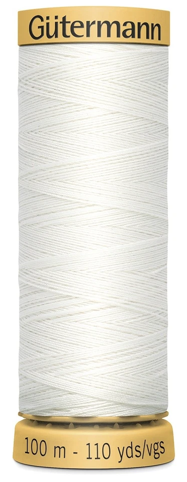 Gutermann Natural Cotton Thread 110yd-Nu White - 6 Pack - Image 1 of 1