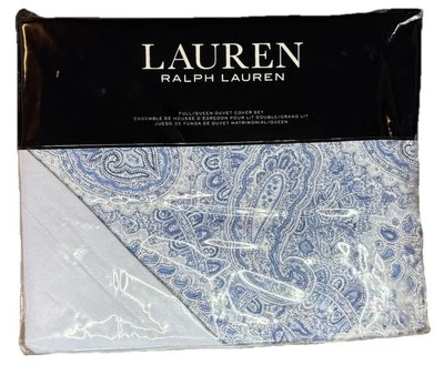 Ralph Lauren Flannel Duvet Cover Set Full/Queen $270 Banter Paisley - Image 1 of 4
