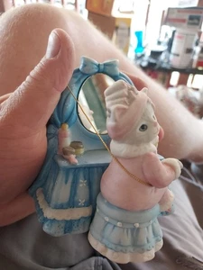 Vintage Kätzchen Gurke KATZE Puderständer Spieluhr Schmid - Bild 1 von 7