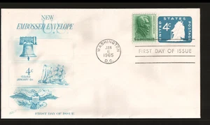 1965 4c Embossed Envelope First Day Cover  FD027 - Picture 1 of 2
