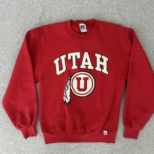 Suéter De Colección Utah Utes Pequeño Rojo NCAA Colegio Baloncesto Russell Años 90 - Imagen 1 de 7