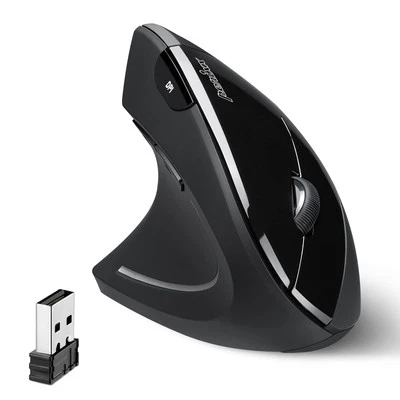 PERIMICE-713L, Wireless Ergonomic Left Handed Vertical Mouse, 6 Buttons Desig... - Image 1 of 4