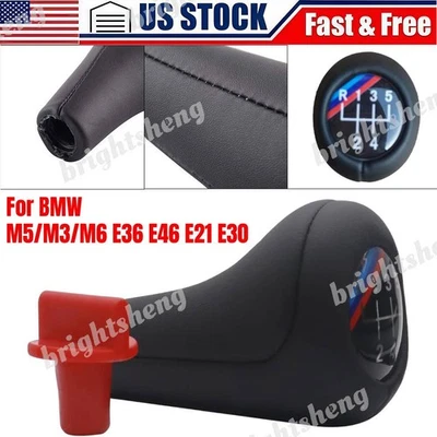 For BMW M5/M3/M6 E36 E46 E21 E30 5 Speed Manual Gear Stick Shift Knob Shifter Foto 1 de 4