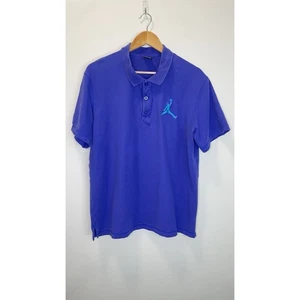Nike Air Jordan Jumpman Polo Manga Corta Cuello Azul Púrpura Para Hombres XL - Imagen 1 de 10
