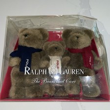 ぬいぐるみ Ralph Lauren The Bears That Care Ralph Lauren Polo Teddy The Bears That Care 2002 Plush Set of 3