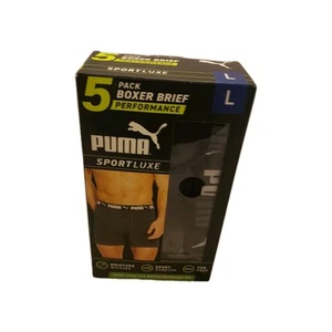 Paquete de 5 calzoncillos boxer Puma SportLuxe rendimiento microfibra talla grande para hombre - Imagen 1 de 6