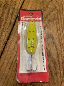 Vintage Original Eppinger Dardevle Rare Color 1/2 oz 14 gr Nickel Back NOS 7428 - Bild 1 von 2