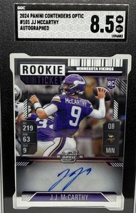2024 Panini Contenders Optic Rookie Ticket Auto #101 JJ McCarthy RC SGC 8.5 - Picture 1 of 17