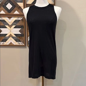 Athleta Organic Cotton Long Black Sleeveless Tank Top Small - Picture 1 of 8