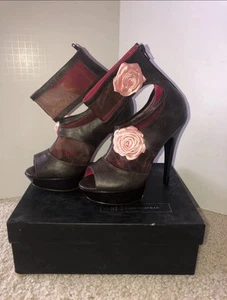 Simon-Hartman London Damen Heels Größe EU 37 Braun Leder Stilettos Italy " - Bild 1 von 14