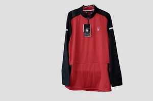 Spyder Active Herren XXL rot schnell trocknend Stretch atmungsaktiv 1/4 Hemd Jacke $ 92 - Bild 1 von 4