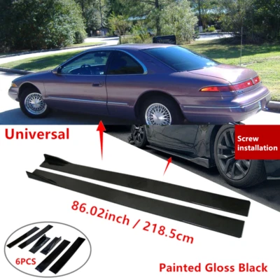 86" Universal Fit For Lincoln Mark 94-98 Side Skirt Lip Splitter Rocker Panel - Image 1 of 4