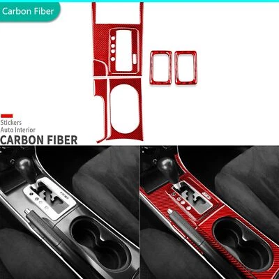 7Pcs Red Carbon Fiber Console Gear Shift Panel Trim For Mazda 6 Atenza 2002-2008 - image 1 of 4