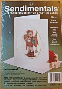 Vintage New Sendimentals Hummel Keepsake Cross Stitch Card Little Scholar 02414 - Picture 1 of 3