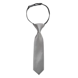Platinum Boys Elastic Tie Satin Solid Plain Wedding Pre-Tied 0-2 Yrs by DQT - Picture 1 of 3