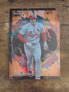 2024 Topps Finest NOLAN ARENADO Rare Orange Parallel 03/15 - Cardinals - Picture 1 of 2