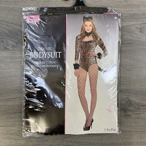 Amscan Sexy Leopard Bodysuit Adult M/L Womens Cosplay Halloween Costume Dress Up - Picture 1 of 7