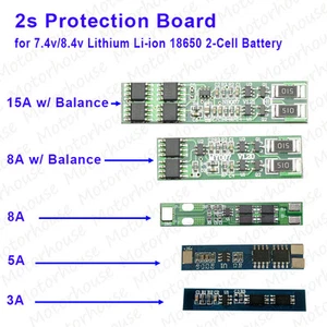 2S 3A-15A 7.4V 8.4V 18650 Li-ion Lithium Battery BMS Protection Board w/ Balance - Picture 1 of 11