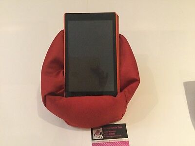 Ruby Red- IPad Tablet Cushion Beanbag Stand Holder Fits Tablets Kindle Books • 16.54£