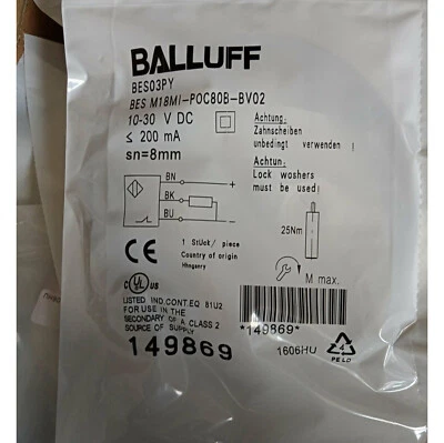 1pc NEW BALLUFF Proximity Switch BES M18MI-POC80B-BV02 Free shipping - Image 1 of 4