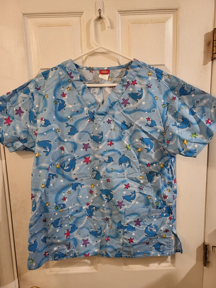 Scrub Tops Lot U-Pick - Disney, Peanuts, Star Wars, Holiday, Cats, Dogs, Flowers - Image 1 of 1