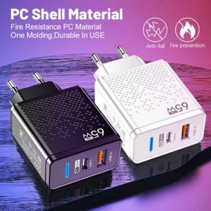 PC Flame-retardant Material Mobile Charger Fast Charging Adapter  UK Plug - Photo 1 sur 11