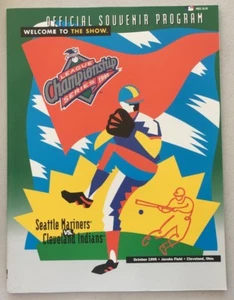 1995 ALCS PROGRAM MLB SEATTLE MARINERS CLEVELAND INDIANS ART COVER 7238 - Picture 1 of 1