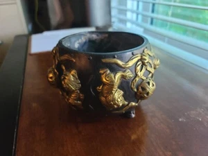 Antique Asian Iron Bowl - Picture 1 of 3