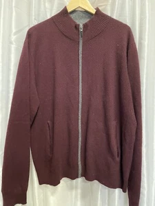 Men's JOSEPH ABBOUD 100% cashmere zip cardigan - NEW WITH TAGS - Picture 1 of 4