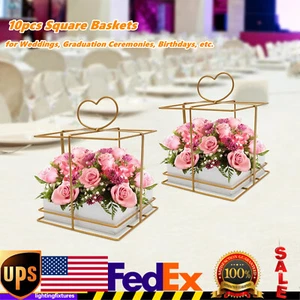 10Pcs Flower Vase Garden Flowers Basket Plants Stand Wedding Venue Party Decor - Picture 1 of 18