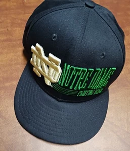 Notre Dame Fighting Irish NEW ERA Black Hat Embroidered Team Logo Snapback... - Picture 1 of 8