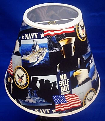 United States Navy Eagle Military Patriotic  Americana Lamp Shade Lampshade Foto 1 de 2