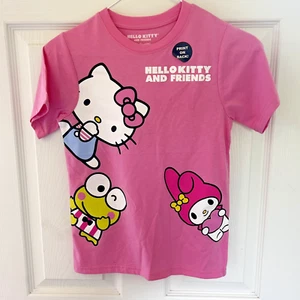Hello Kitty Girls Pink Short Sleeve T-shirt Size Small Youth Graphics NWOT BxK - Picture 1 of 6
