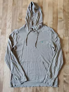 Lacoste Pullover Hoodie Brown sz XL Lightweight Beige Made In Peru - Foto 1 di 7