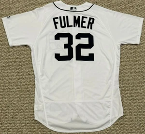 Camiseta deportiva del juego Fulmer talla 46 #32 2018 de los Tigres de los Detroit emitida en casa blanca etiqueta de 200 dólares - Imagen 1 de 11
