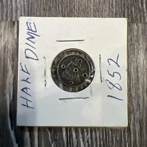1852 Liberty Silver Half Dime Rare Key Date New Orleans Holed - Picture 1 of 3