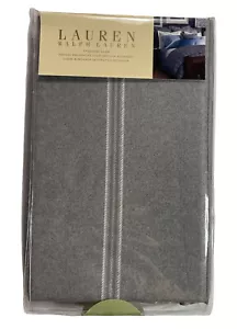 Ralph Lauren Jermyn Street Standard Size Pillow Sham Grey White Stripe Cotton - Picture 1 of 11